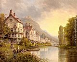 Au Bord De La Riviere by Charles Euphrasie Kuwasseg